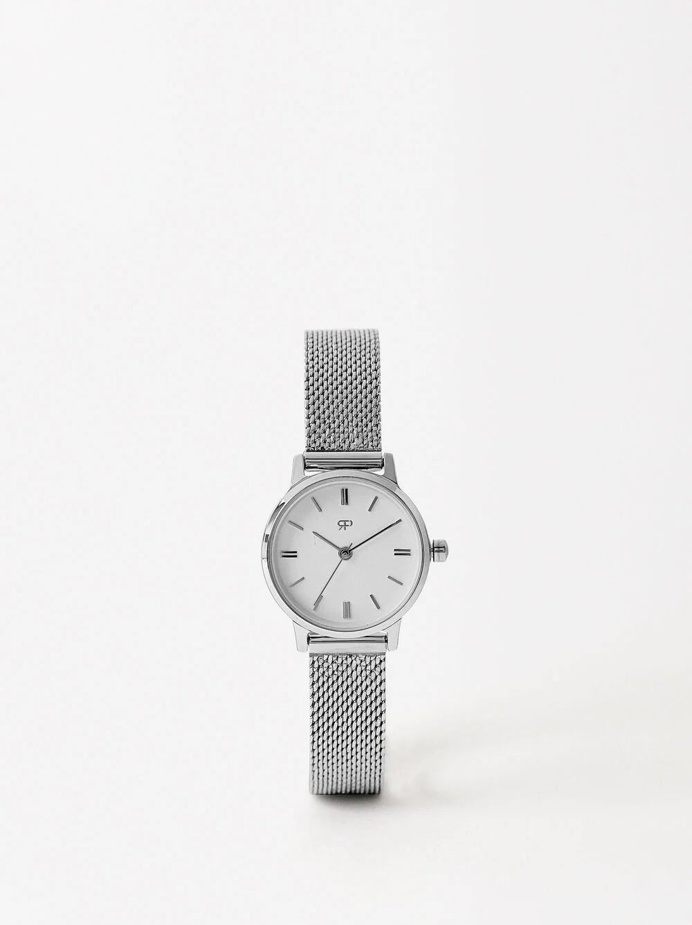 Parfois Watch With Stainless Steel Metallic Mesh Strap