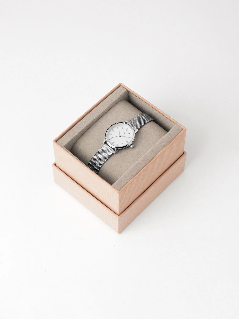 Parfois Watch With Stainless Steel Metallic Mesh Strap