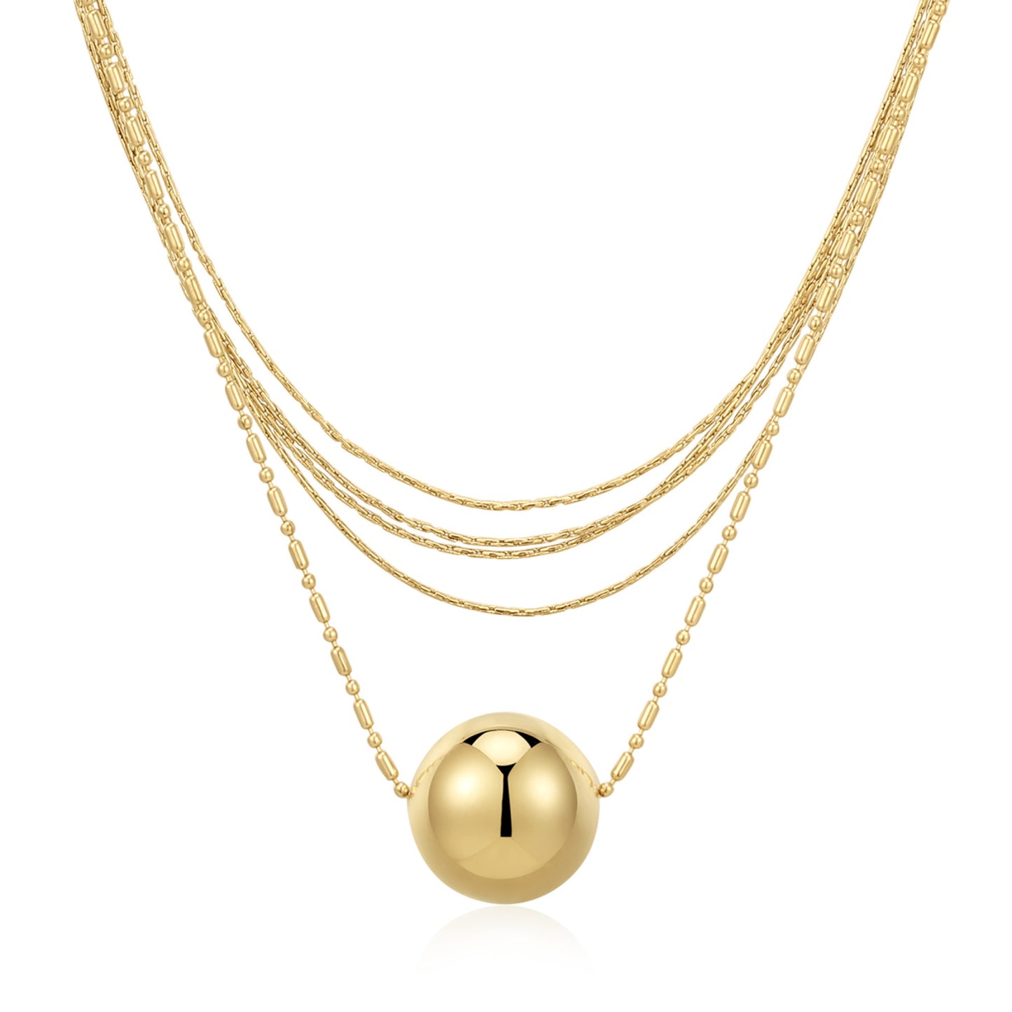 Multichain & Ball Necklace